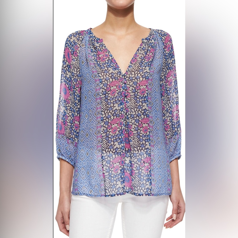 Joie 100% Silk Floral Top